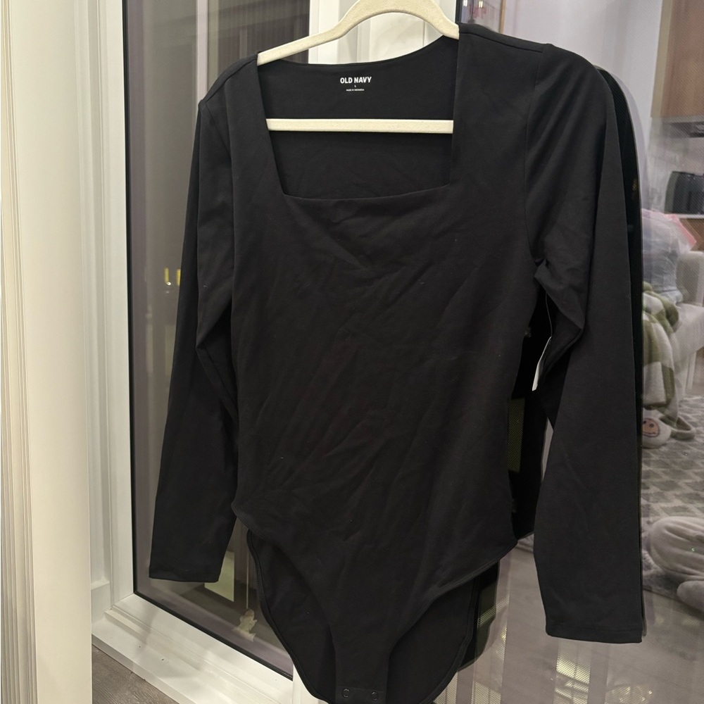 Old Navy Black Long Sleeve Bodysuit
